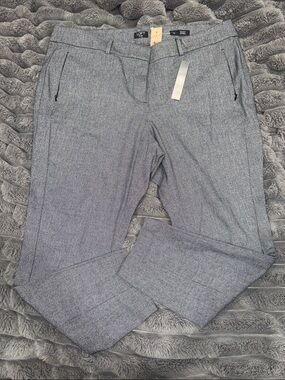 LOFT Heathered Grey Slim Dress Pants